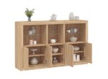 Vidaxl Credenza Con Luci Led Rovere Sonoma 162X37X100 Cm