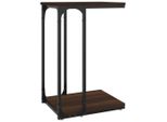 Tavolino Marrone Effetto Rovere 40X30X60 Cm Materiale A Base Di Legno