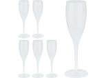 Set Di 6 Bicchieri Da Champagne In Plastica Relaxdays