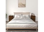 Comodini 2 Pz. Aspetto Rovere Marrone 40X35X70 Cm