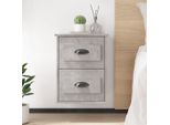 Comodini A Parete 2 Pz. Grigio Cemento 41,5X36X53 Cm