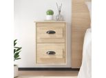 Comodino A Parete Rovere Sonoma 41,5X36X53 Cm