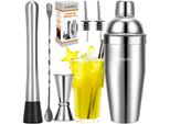 Set Da Bar Shaker Professionale Per Cocktail 700 Ml Cucchiaio Da Bar Muddler Versatore In Acciaio Inox Lavabile In Lavastoviglie Per Bar E Casa 21508