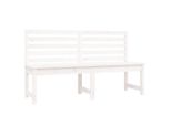Panchina Da Giardino Bianca 157,5 Cm In Legno Di Pino Massiccio