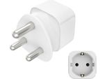 Hama 00223440 Adattatore Per Spina Di Alimentazione Tipo M Tipo C (Spina Euro) + Tipo F Bianco