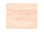 Piano Del Tavolo 60X50X(2-4) Cm In Legno Massiccio Non Trattato Bordo Albero