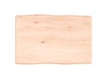Piano Del Tavolo 60X40X(2-4) Cm In Legno Massiccio Non Trattato Bordo Albero