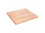 Vidaxl Mensola A Muro Marrone Chiaro 60X60X2 Cm In Legno Massiccio Di Rovere Trattato
