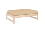 Sgabello Da Giardino 120X80 Cm In Legno Di Pino Massiccio