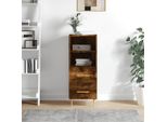 Vidaxl Credenza In Rovere Fumé 34,5X34X90 Cm Materiale A Base Di Legno