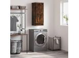 Vidaxl Armadio A Muro In Rovere Fumé 34,5X34X90 Cm Materiale A Base Di Legno