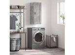 Vidaxl Armadio A Muro Grigio Cemento 34,5X34X90 Cm Materiale A Base Di Legno