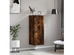 Vidaxl Armadio A Muro In Rovere Fumé 34,5X34X90 Cm Materiale A Base Di Legno