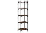 Libreria 5 Ripiani Rovere Fumé 40X30X154 Cm Materiale Legno