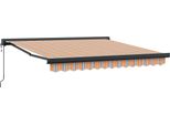 Vidaxl Tenda Da Sole Retrattile Multicolore 350 X 250 Cm Tessuto, Metallo