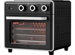 Minibackofen, 20L, 5 Funktionen, 360° Heißluft, Grillrost, Krümelblech, Schwarz