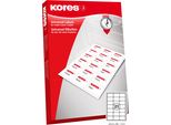 Etichette Universali Kores 63,5 X 38,9 Mm Bianco 100 Fogli 2.100 Etichette