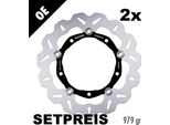 Set Di Dischi Freno Galfer 2X DF503FLW Wave® Flottante Anteriore 267X4Mm Per Yamaha Xp T-Max Yp R X-Max 400 - 560 Ccm
