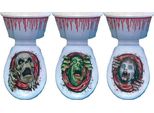 Bloodbath Zombie Toilet Foil Decorazione Di Halloween 2 Pezzi Rosso-Verde - Taglia Unica