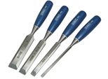 Stanley - Set Di Scalpelli - 4 Pezzi (6 12 18 25 Mm) Seria 5002, Colore Blu