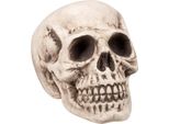 Decorazione Teschio Per Halloween Beige-Grigio 23X22X31 Cm - Taglia Unica