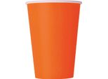Set Di Bicchieri Di Carta Per Feste 8 Pezzi Arancione 210Ml - Misura Unica