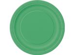 Piatti Di Carta Rotondi Per Feste 16 Pezzi Verde 22 Cm - Taglia Unica
