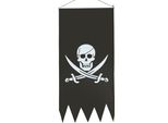 Bandiera Pirata Con Teschio E Ossa Incrociate Nero-Grigio88X43Cm - Taglia Unica