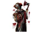 Set Di Adesivi Halloween Horror Clown 5 Pezzi Colorati 52X25Cm - Taglia Unica
