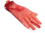 Mano Mozzata Decorazione Di Halloween A Grandezza Naturale Rosso Pelle 31 Cm - Taglia Unica