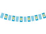 Ghirlanda Bavarese Con Stemma Del Leone Blu-Bianco-Giallo 3,6 M - Taglia Unica