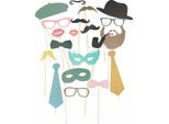 Divertente Kit Per Foto Selfie Da Festa 20 Pezzi Colorati - Taglia Unica