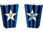 Sacchetti Per Popcorn Inter Milan Decorazione Calcistica 4 Pezzi Blu-Nero 13,5X8,5X19Cm -