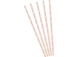 Cannucce Da Cocktail 10 Pezzi Color Rosa-Oro 19,5 Cm - Taglia Unica