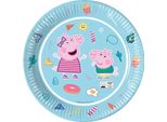 Piatti Di Carta Peppa Wutz Decorazione Per Feste Di Compleanno Per Bambini 8 Pezzi Colorati 23 Cm -