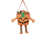 Borsa Zucca Per Bambini Happy-Halloween Arancio-Verde-Nero 17