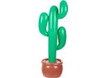 Decorazione Gonfiabile Per Feste A Base Di Cactus Verde-Marrone 85 Cm - Taglia Unica