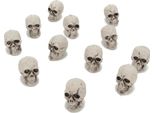 Mini Teschio Decorazione Di Halloween 3Cm Set Di 12 Bianchi - Taglia Unica
