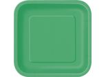 Piatto Di Carta Party Quadrato Piccolo 16 Pezzi Verde 18Cm - Misura Unica