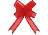 Decorazione Da Tavola Festosa Mini Fiocchi 5 Pezzi Rossi - Taglia Unica
