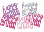Coriandoli Di Compleanno Happy Birthday Rosa-Argento-Viola 14G - Taglia Unica