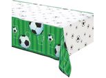 Tovaglia Da Calcio Verde-Bianco-Nero 137,16X274,32Cm - Taglia Unica