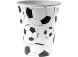 Bicchiere Di Carta Da Calcio 10 Pezzi Bianco E Nero 200Ml - Taglia Unica