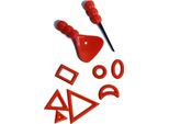 Set Per Intagliare Zucche Di Halloween 9 Pezzi Rosso - Taglia Unica