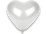 Palloncini A Cuore Accessori Per Feste 50 Pezzi Bianchi - Taglia Unica