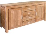 Credenza In Teak Teako Design Nacka 180X90Cm - Cassettiera In Legno Massiccio Resistente Alle Intemperie Per Interni Ed Esterni