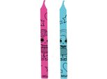 Procos Lol Candeline A Sorpresa Per Feste Di Compleanno Per Bambini 12 Pezzi Blu-Rosa 6 Cm - Blu