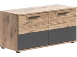 Panca Mason Con Contenitore Decorato In Rovere.