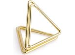 Triangolo Portabiglietti Da Visita 10 Pezzi Oro 2,3 Cm - Taglia Unica