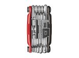 Crankbrothers M17 Multi Chiave - Strumento Da Viaggio Per Bicicletta, Nero-Rosso